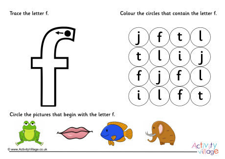 Alphabet Learn the Letter F Worksheet