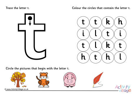Alphabet Learn the Letter T Worksheet