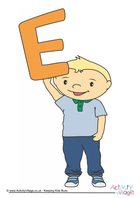 Alphabet Of Children Poster E Boy
