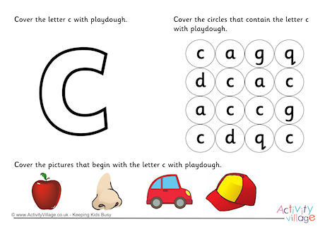 Alphabet Playdough Mat C