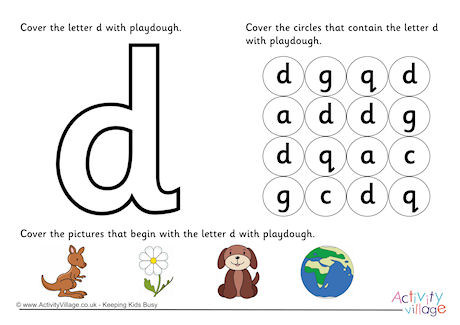 Alphabet Playdough Mat D