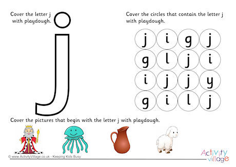 Alphabet Playdough Mat J