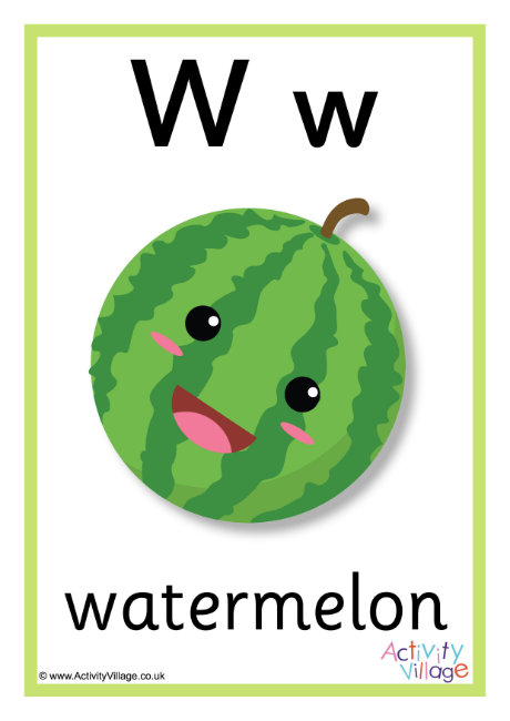 Alphabet Poster W
