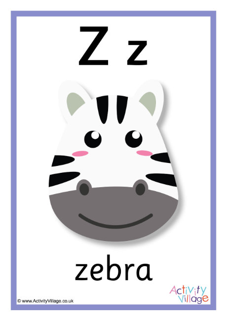 Alphabet Poster Z 