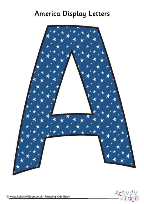 America display letters - large