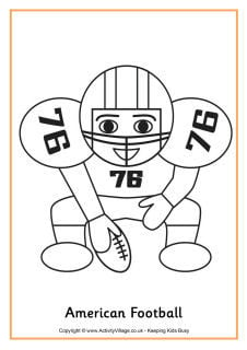 American Football Colouring Pages