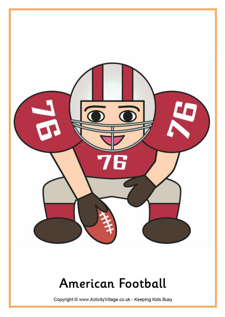 American football poster