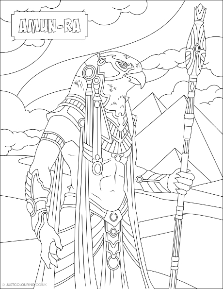 Amun-Ra Colouring Page 2