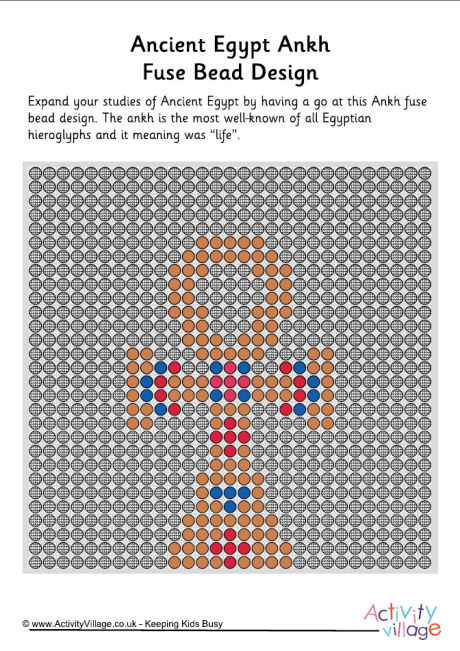 Ancient Egypt ankh fuse bead design