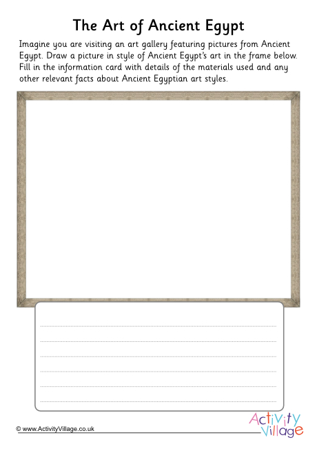Ancient Egypt art worksheet Ancient Egypt art worksheet
