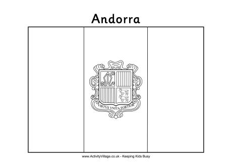 Andorra colouring flag