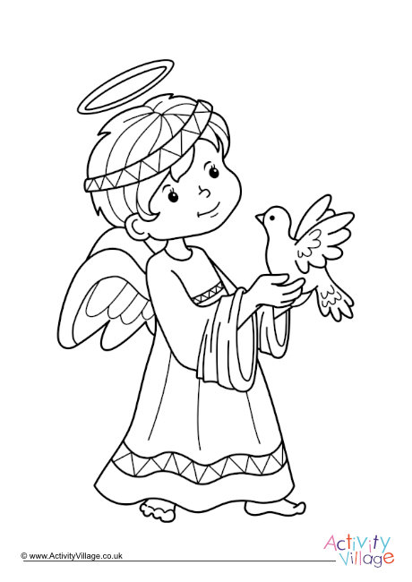 Angel colouring page 10