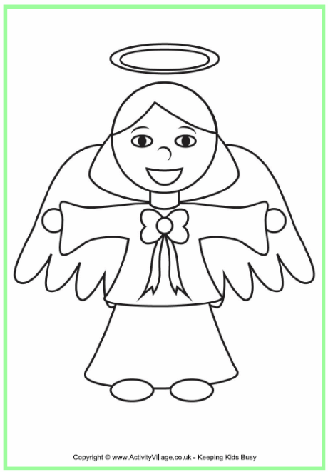 Angel colouring page 2