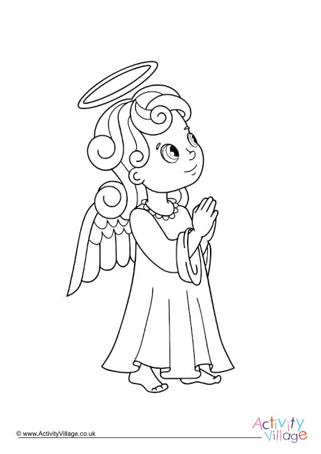 Angel colouring page 5