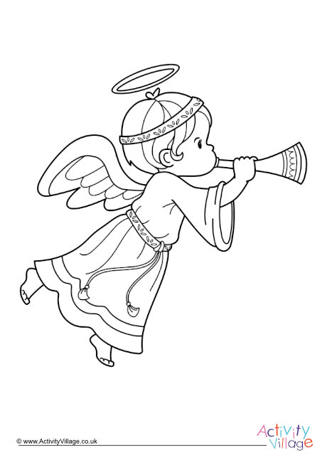 Angel colouring page 6