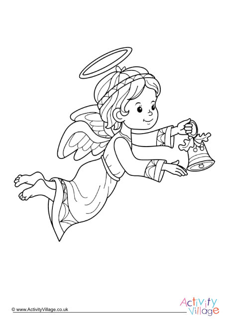 Angel colouring page 7