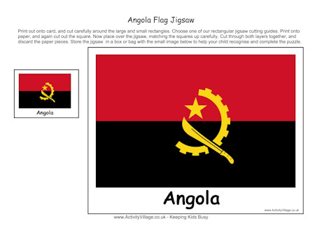 Angola flag jigsaw