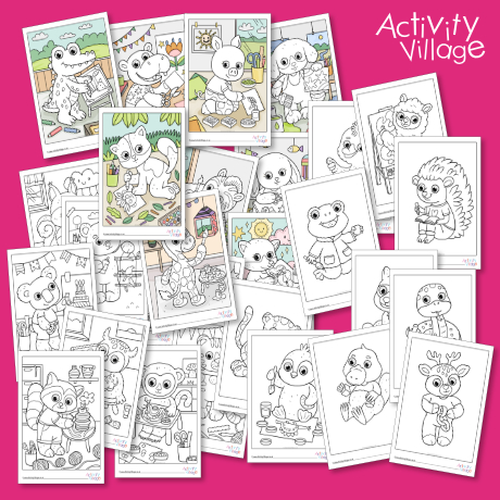 Animal Arts and Crafts Colouring Pages Animal Arts and Crafts Colouring Pages