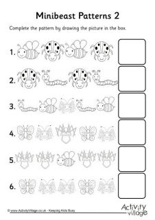 Animal Pattern Worksheets