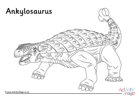 Ankylosaurus Colouring Page