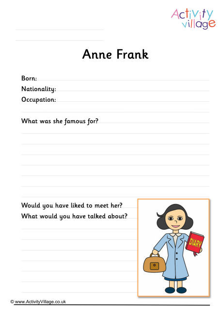 anne-frank-worksheet