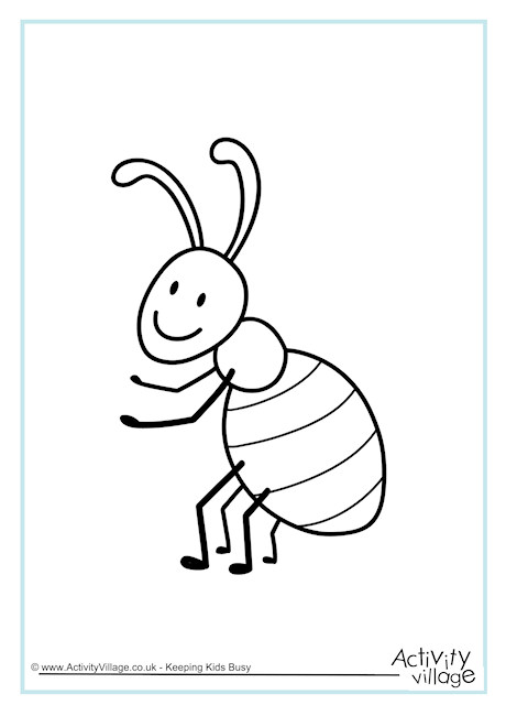 Ant Colouring Page