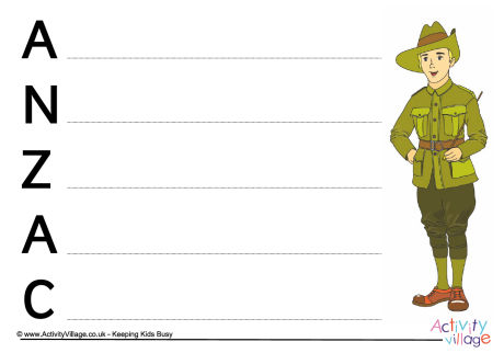 ANZAC acrostic