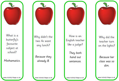 Apple bookmarks - school jokes