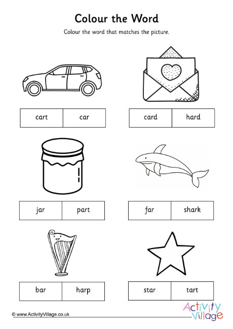 Ar Digraph Colour The Word