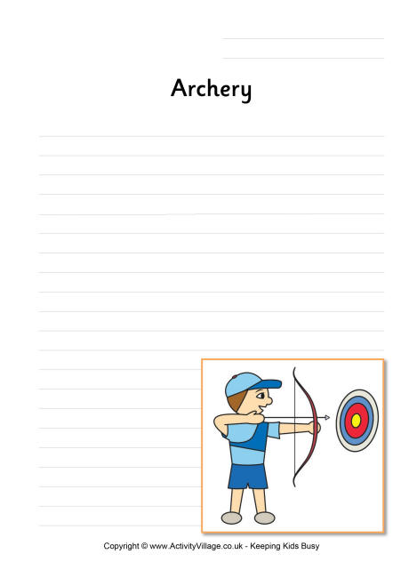 Archery writing page