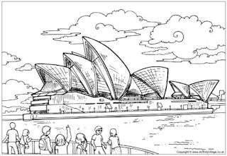 Around the World Colouring Pages