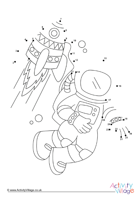 Astronaut dot to dot