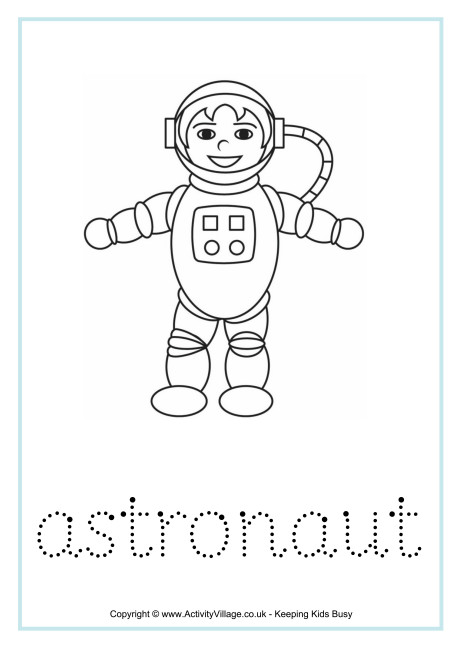 Astronaut Word Tracing