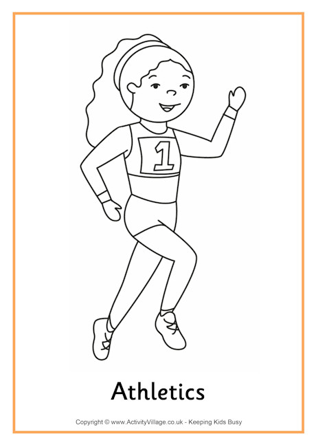 Download Athletics Colouring Page 2