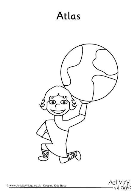 Atlas Colouring Page