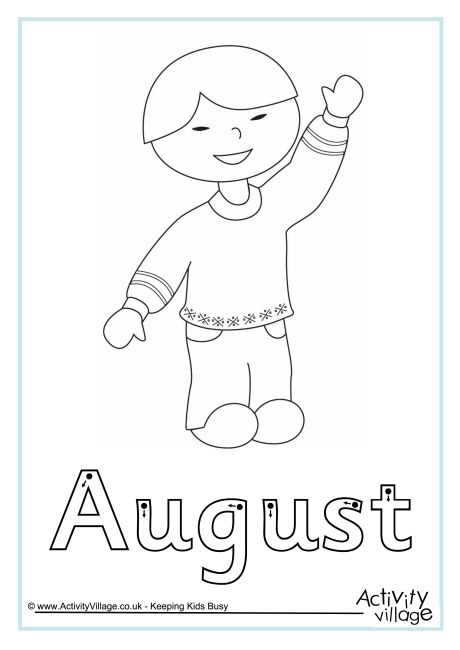 August finger tracing