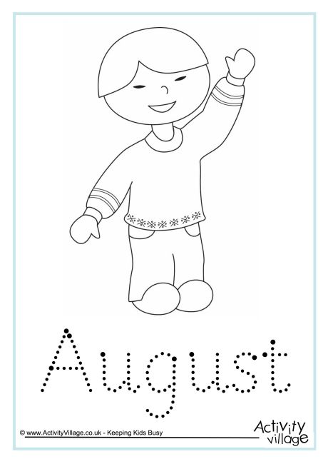 August word tracing