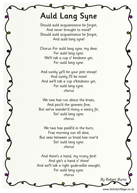 Auld Lang Syne Auld Lang Syne