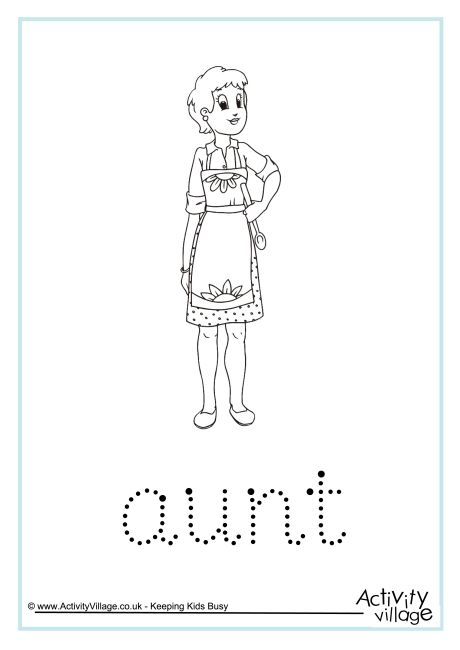 Aunt Word Tracing