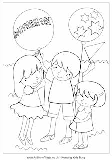 Australia Day Colouring Pages