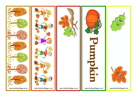 Autumn bookmarks mixed