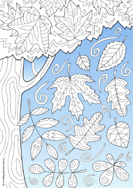 activity village coloring pages autumn - photo #26