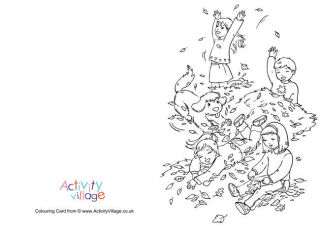 Autumn Colouring Cards