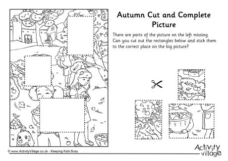 Autumn cut and complete the picture