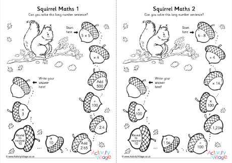 Autumn number sentences 2