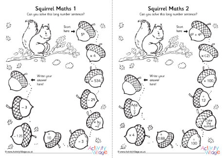 Autumn number sentences 3