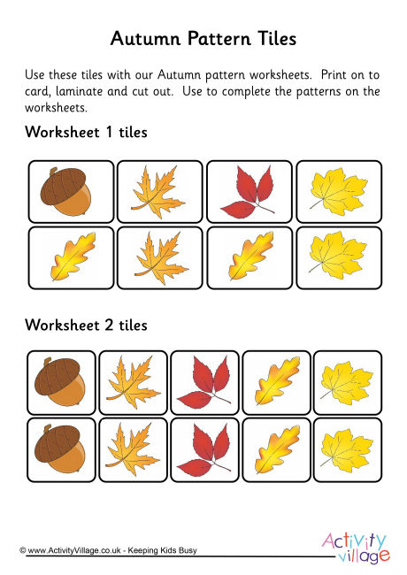 Autumn pattern tiles