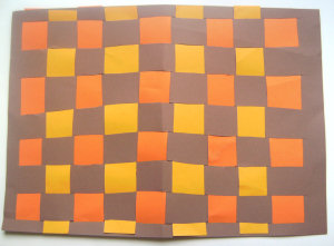 Woven paper autumn placemat