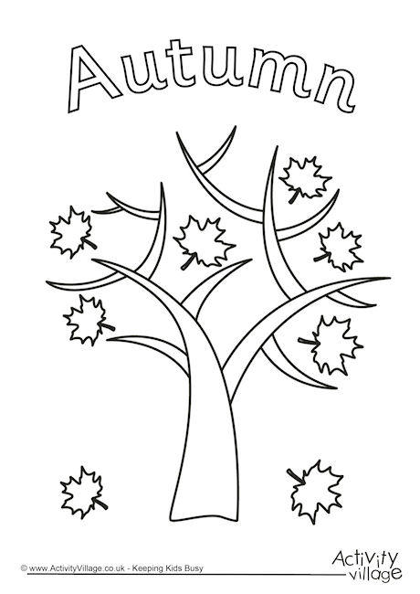 activity village coloring pages autumn trees - photo #1