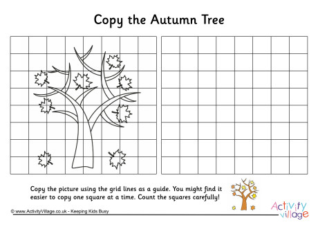 Autumn tree grid copy